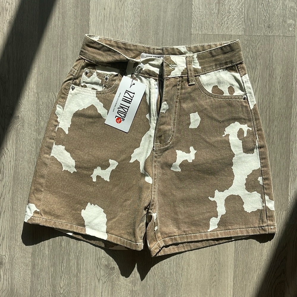 12th tribe high waisted shorts NWT